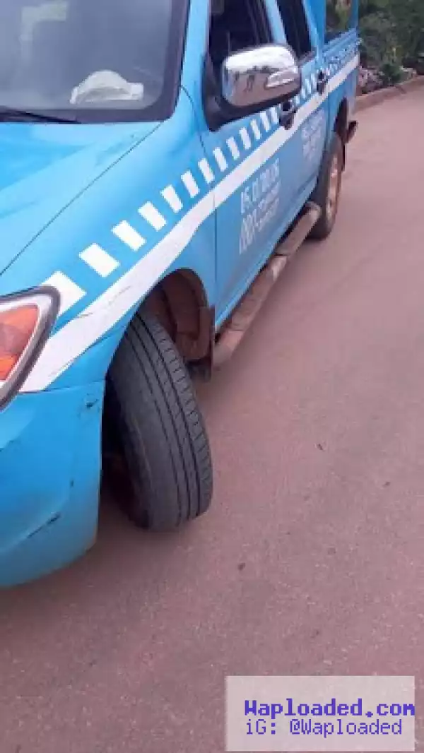 Photos: What is wrong with these tyres on FRSC vehicle?